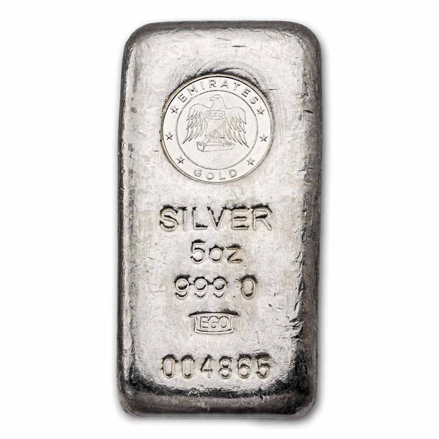 5 oz Silver Bar - Emirates Gold