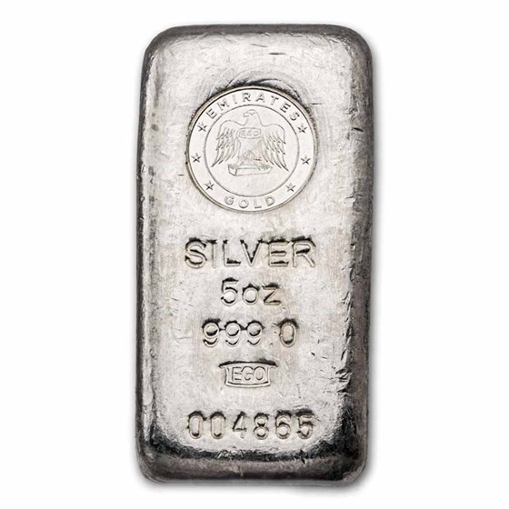 5 oz Silver Bar - Emirates Gold 5 oz Silver Bar - Emirates Gold