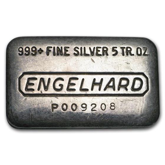 5 oz Silver Bar - Engelhard (Wide, Pressed) 5 oz Silver Bar - Engelhard (Wide, Pressed)