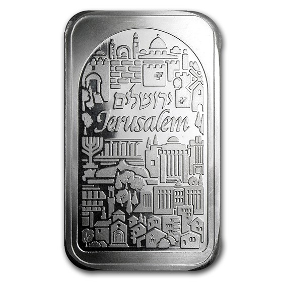 5 oz Silver Bar - Holy Land Mint (Jerusalem City of Peace)