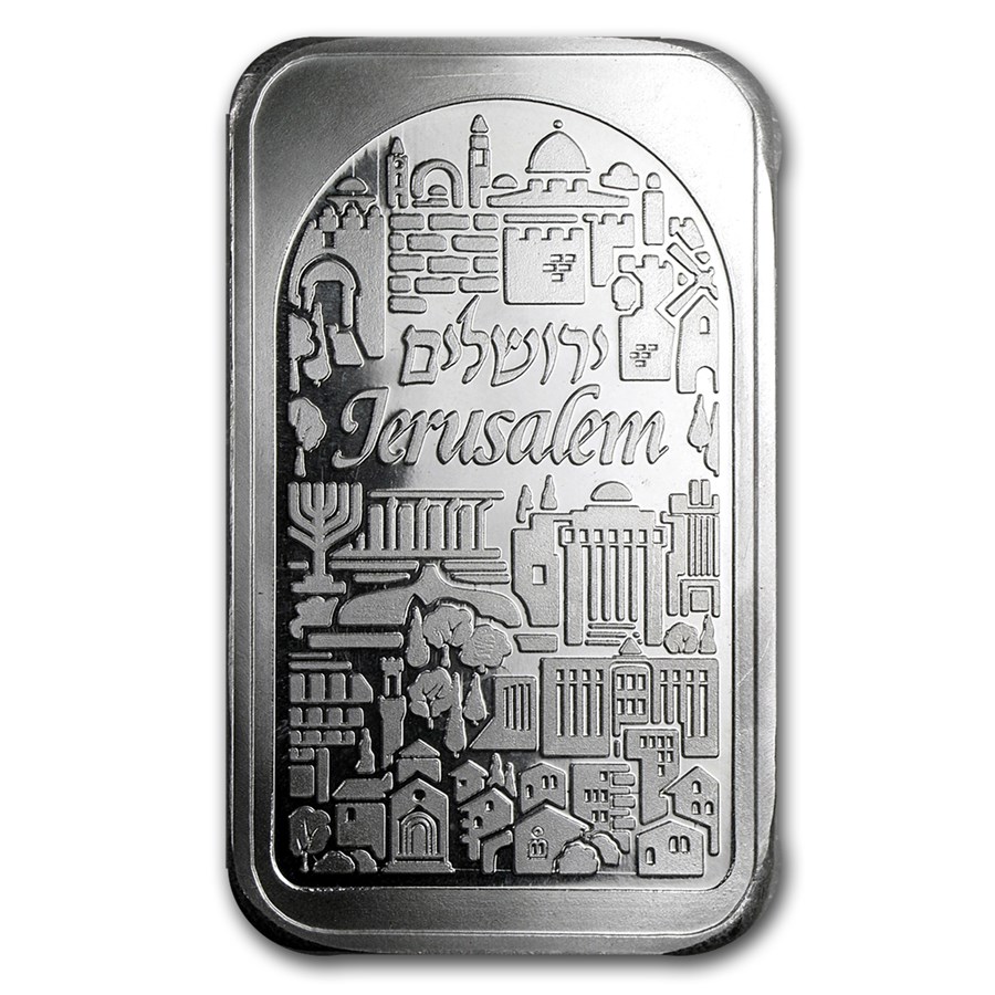5 oz Silver Bar - Holy Land Mint (Jerusalem City of Peace)