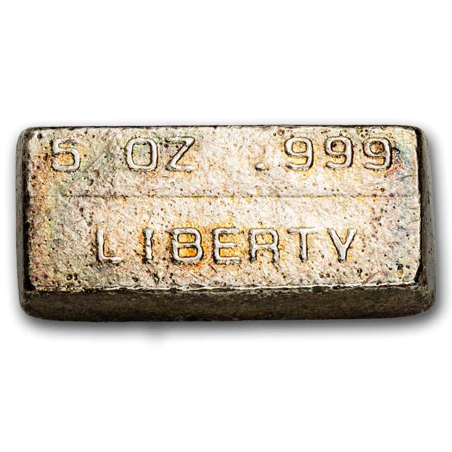 5 oz Silver Bar - Liberty (Kit Kat Style)