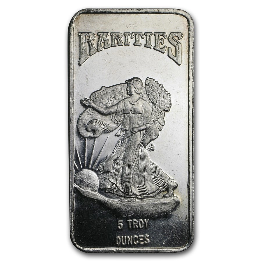 5 oz Silver Bar - Rarities Mint (Walking Liberty)