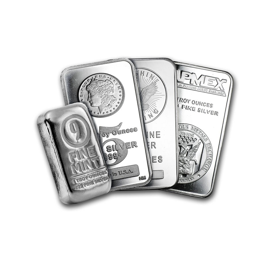 Sold at Auction: (5) 1 OZ SILVER BAR