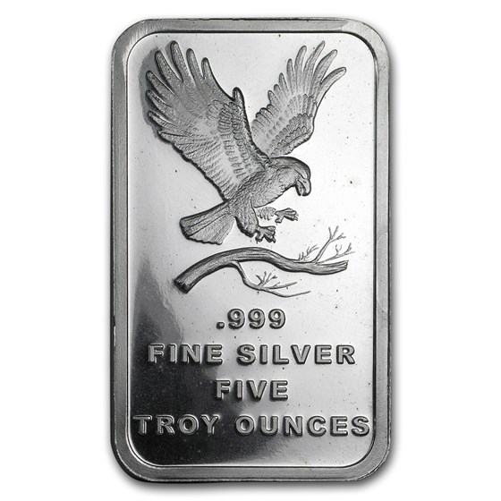 5 oz Silver Bar - SilverTowne Eagle 5 oz Silver Bar - SilverTowne Eagle