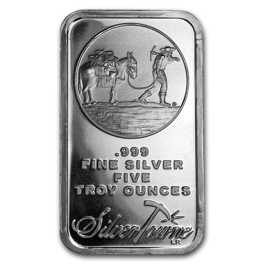 Buy 5 oz Silver Bar SilverTowne APMEX