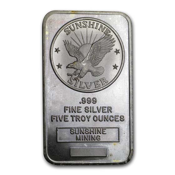 【楽天カード分割】 Buy APMEX | (Vintage) Mining Sunshine - Bar Silver oz 5 その他
