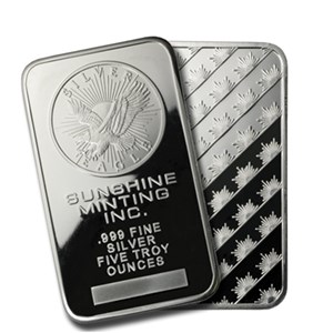 5 oz Silver Bar - Sunshine (Original) 5 oz Silver Bar - Sunshine (Original)