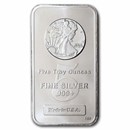 5 oz Silver Bar - Walking Liberty (Generic Form)