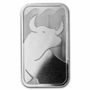 5 oz Silver Bar - Wall Street Bull