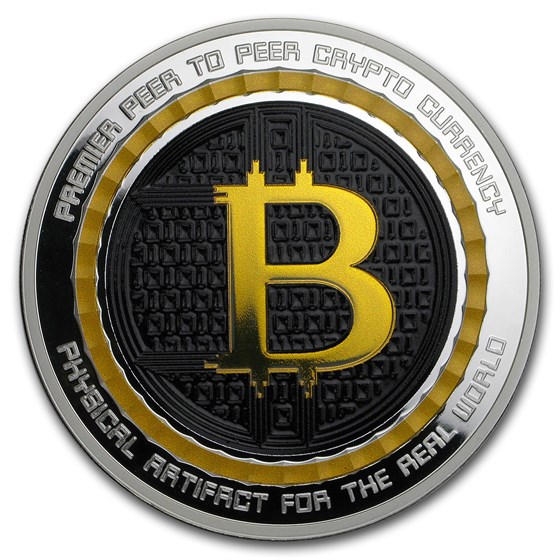 5 oz Silver Colorized Proof Round - Bitcoin Value Conversion 5 oz Silver Colorized Proof Round - Bitcoin Value Conversion