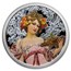 5 oz Silver Colorized Round - Mucha Series (Champagne White Star)