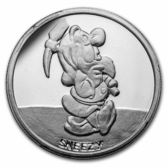 5 oz Silver - Disney's Snow White 50th Aniv (Sneezy, w/Box & COA) 5 oz Silver - Disney's Snow White 50th Aniv (Sneezy, w/Box & COA)