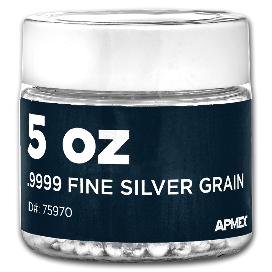 Buy 5 oz Silver Grain/Shot .9999+ Fine | APMEX Buy 5 oz Silver Grain/Shot .9999+ Fine | APMEX