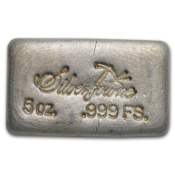 5 oz Silver Hand Poured Bar - SilverTowne 5 oz Silver Hand Poured Bar - SilverTowne