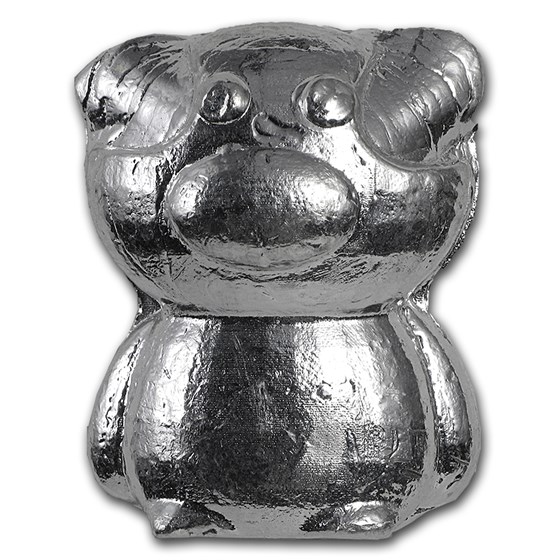 5 oz Silver - MK Barz & Bullion (3D Cartoon Teddy Bear) 5 oz Silver - MK Barz & Bullion (3D Cartoon Teddy Bear)