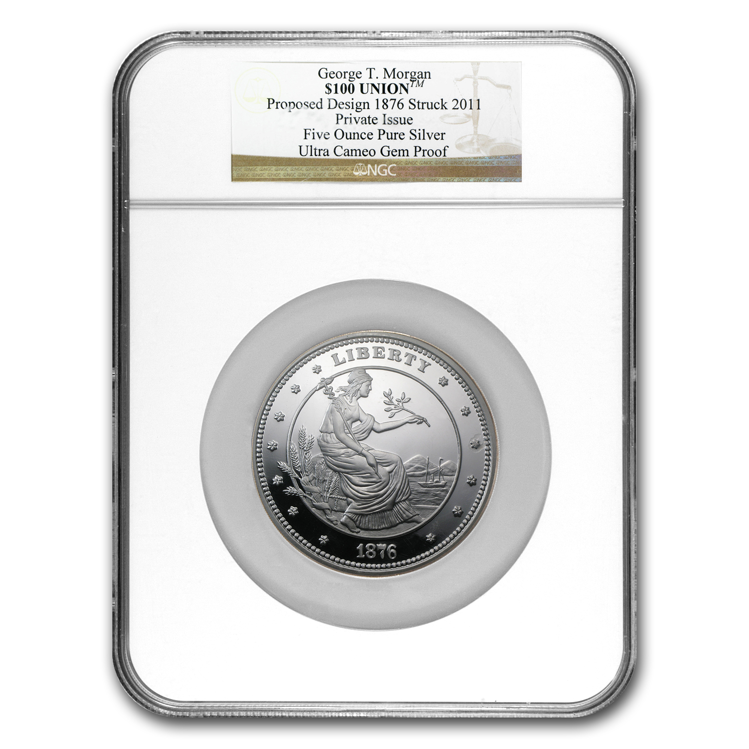 Buy 5 oz Silver Proof Round - 1876 $100 George T. Morgan UCAM NGC
