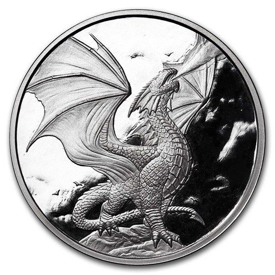 5 oz Silver Proof Round - Anne Stokes Dragons Noble Dragon 5 oz Silver Proof Round - Anne Stokes Dragons Noble Dragon