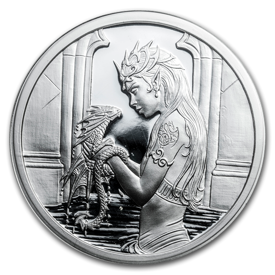 5 oz Silver Proof Round - Anne Stokes Dragons: Water Dragon 5 oz Silver Proof Round - Anne Stokes Dragons: Water Dragon