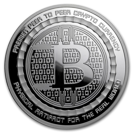 5 oz Silver Proof Round - Bitcoin Value Conversion