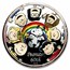 5 oz Silver Round - 2010 60th Ann Colorized Peanuts (w/Box& COA)