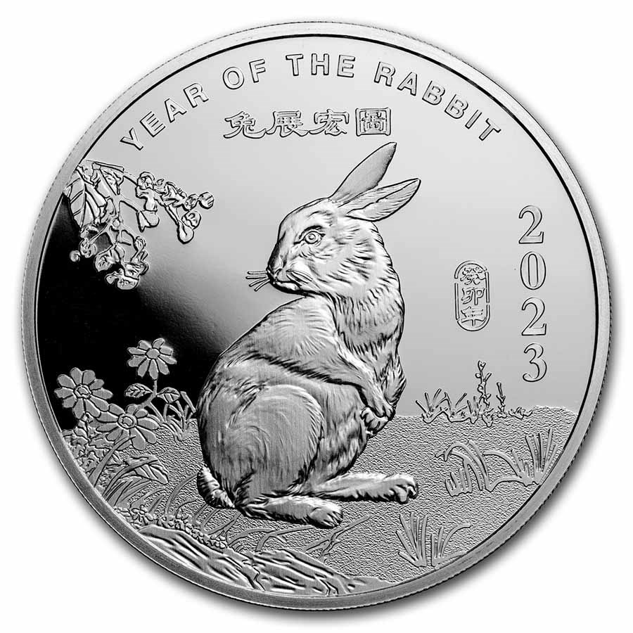 5 oz Silver Round - APMEX (2023 Year of the Rabbit)