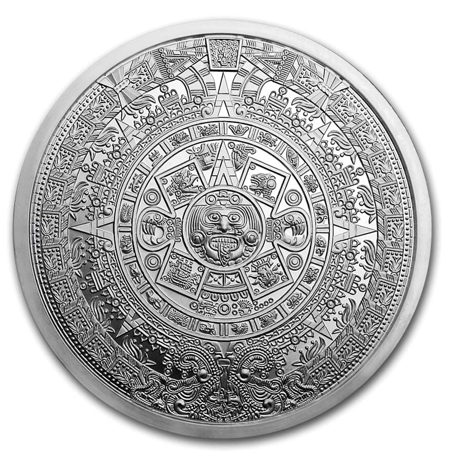 Buy 5 oz Silver Round - Aztec Calendar APMEX