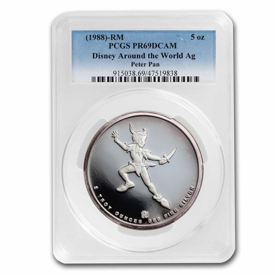 Disney Around the World 銀貨　即購入ＯＫ Buy 5 oz Silver Round - Disney/Around the World Peter Pan PR-69