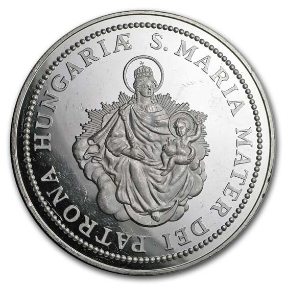 5 oz Silver Round - Hungary Madonna & Child Proof (Abrasions) 5 oz Silver Round - Hungary Madonna & Child Proof (Abrasions)