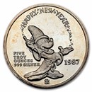 5 oz Silver Round - Mickey's Happy New Year (w/Box & COA)