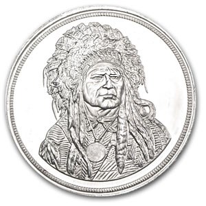 5 oz Silver Round - Running Antelope (The Silver Chief) 5 oz Silver Round - Running Antelope (The Silver Chief)