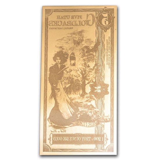 Buy 5 Utah Goldback Aurum Gold Foil Note (24k) APMEX