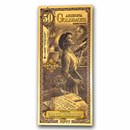 50 Arizona Goldback - Aurum Gold Foil Note (24k)