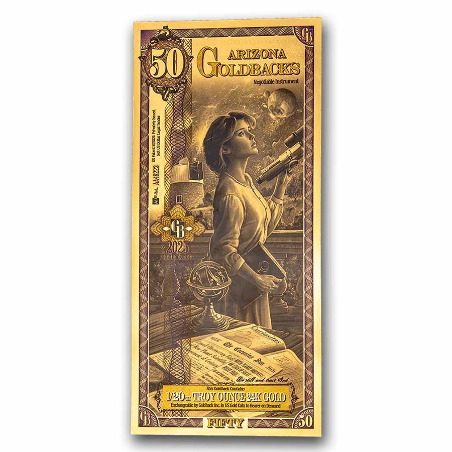 50 Arizona Goldback - Aurum Gold Foil Note (24k)