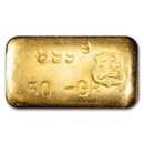 50 gram Gold Bar - Drijfhout Refinery (Vintage, Poured)