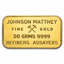 50 gram Gold Bar - Johnson Matthey-London