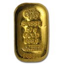 50 gram Gold Bar - PAMP Suisse (Cast, w/Assay)