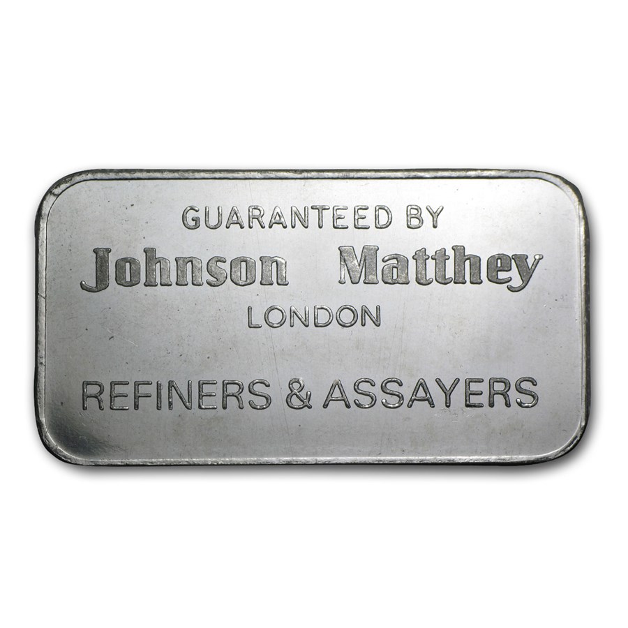 50 Gram Platinum Bar - Johnson Matthey London (.9995 Fine)