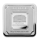 50 gram Silver Bar - Geiger Edelmetalle (Original Square Series)