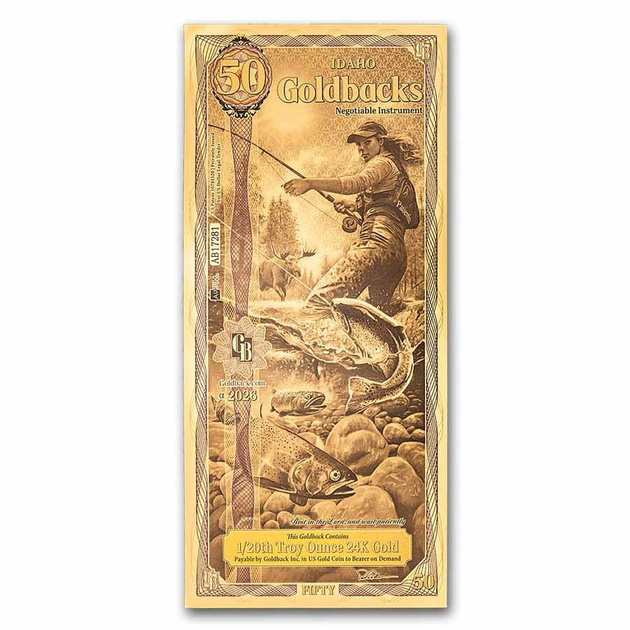 50 Idaho Goldback - Aurum Gold Foil Note (24k)