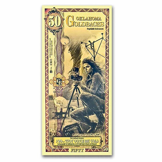 50 Oklahoma Goldback - Aurum Gold Foil Note (24k)