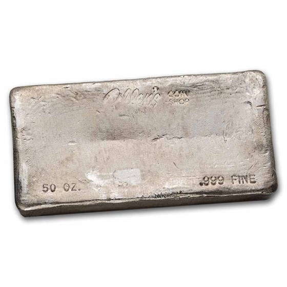 50 oz Silver Bar - Allen's Coin Shop 50 oz Silver Bar - Allen's Coin Shop