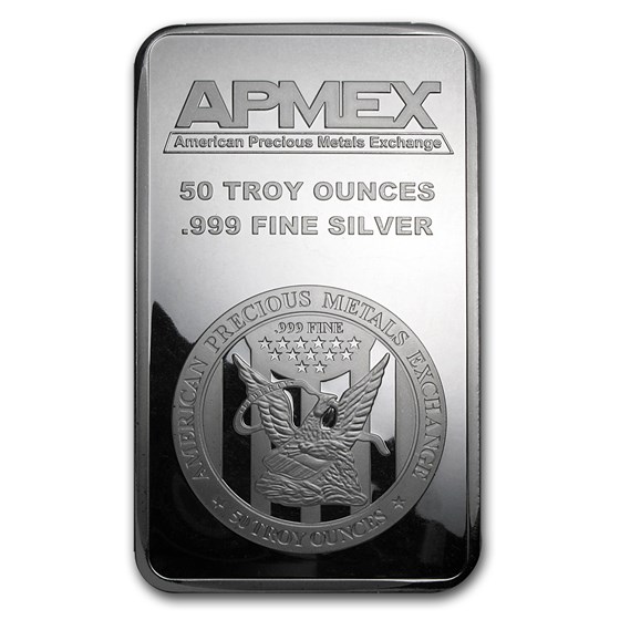 50 oz Silver Bar - APMEX (Struck) 50 oz Silver Bar - APMEX (Struck)