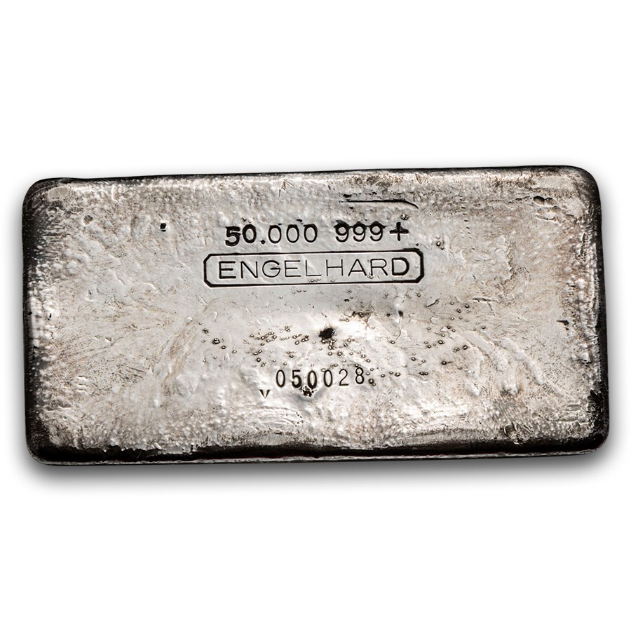 50 oz Silver Bar - Engelhard (1st Series, Serial Error "X")