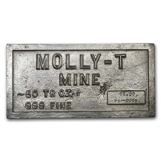 50 oz Silver Bar - Molly-T Mine 50 oz Silver Bar - Molly-T Mine