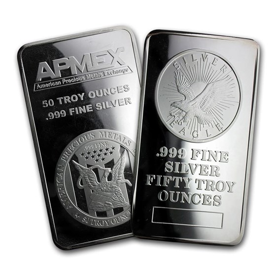 50 oz Silver Bar - Secondary Market 50 oz Silver Bar - Secondary Market