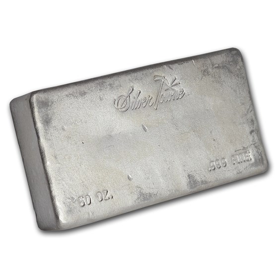 Buy 50 oz Silver Bar Silvertowne (Vintage/Poured) APMEX