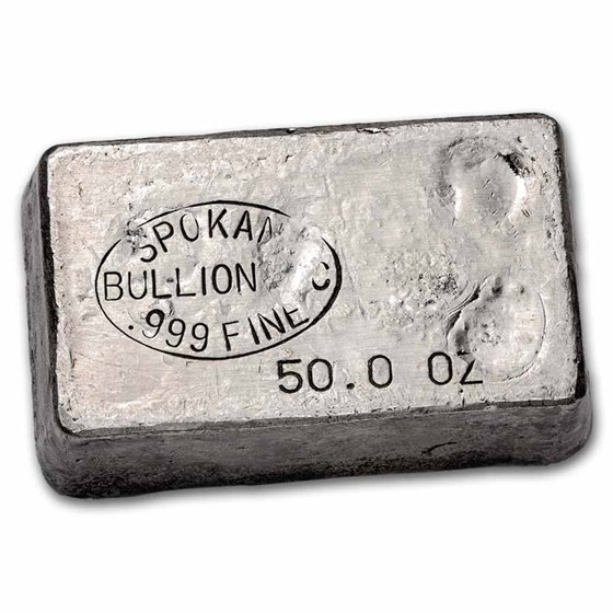 50 oz Silver Bar - Spokane Bullion Inc
