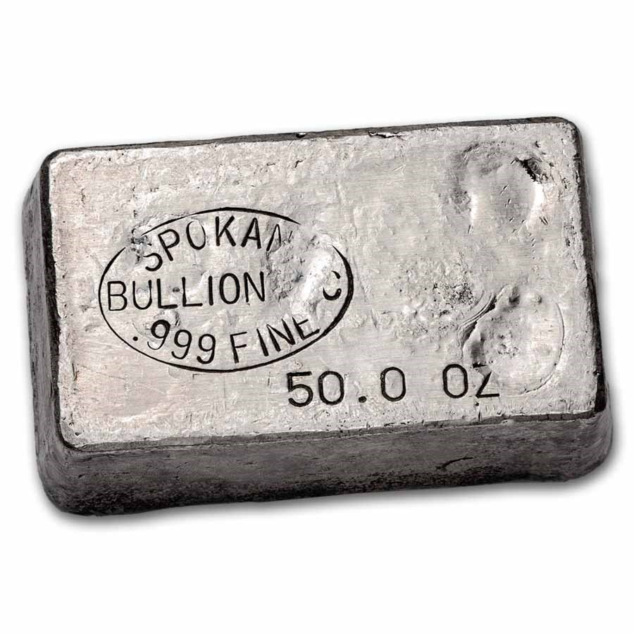 50 oz Silver Bar - Spokane Bullion Inc