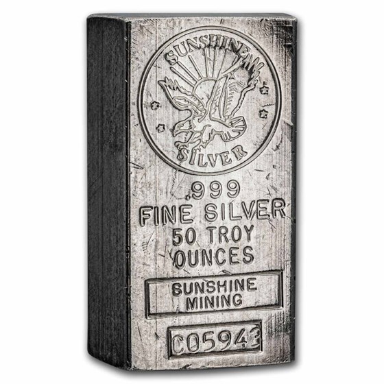 50 oz Silver Bar - Sunshine (Vintage) 50 oz Silver Bar - Sunshine (Vintage)